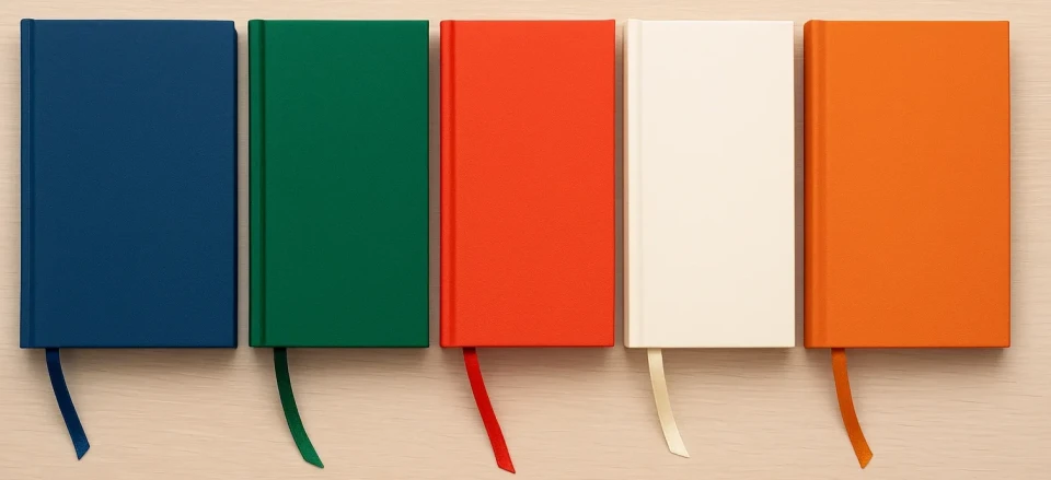 5 Bunte Hardcover mit Leseband